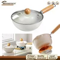 ราคา พร้อมส่ง Ceramic Woks & Stir-Fry Pan with Lid Induction Cookware with Cool-Touch Handle Round Flat Bottom Cookware for Electric and Gas Ceramic Induction Cookware (1733287793968121311)