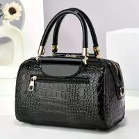 ราคา 1 Piece Black PU Material Zipper Closure Glossy Leather New Crocodile Pattern Women's Bag for Work Commute Brand Large Capacity Pillow Bag Casual Travel Handbag Women's Large Bag (1733159501312918574)