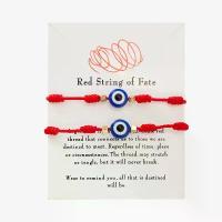 ราคา [COD] 7 Knots Black Red String Rope Bracelets for Women Men Blue Evil Eyes Lucky Paperboard Handmade Adjustable Couple Bangles (1733111725451478258)