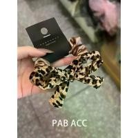 ราคา 2025 Niche New Style High-end Leopard Print Bow Hair Tie Sweet Cool Playful Fashion Back of Head Hair Rope Hair Flower (1733239311924364781)