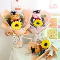 ราคา Sunflower Soap Small bouquet Doctor Bear Cartoon Bear Bouquet Graduation Season Graduation Teddy Bear Bouquet [COD] (1733395229736601391)