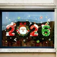 ราคา สติ๊กเกอร์ติดหน้าต่างตกแต่งคริสต์มาส สติ๊กเกอร์ติดประตูกระจก สติ๊กเกอร์ติดหน้าต่างซานตาคลอส อุปกรณ์จัดฉากน้ํา พุตั้ง โต๊ะสติ๊กเกอร์ 1 แผ่น คละลาย หลายสี Sticker PVC น่ารัก กันน (1733247055061616102)