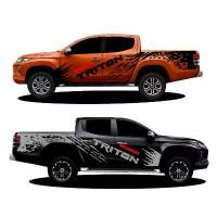 ราคา ยึดรูปแบบเดียวกัน sticker triton สติ๊กเกอร์รถกระบะไทรทรัน สติ๊กเกอร์ข้างประตู triton สติ๊กเกอร์ลายสาดโคลน Mitsubishi triton (1733068559631943298)