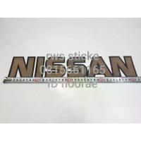 ราคา COD สติ๊กเกอร์ดั้งเดิม คำว่า NISSAN ติดฝาท้าย NISSAN BIG-M ชุดมี1ขิ้น มีสีทองขอบดำกับสีบรอนขอบดำ sticker ติดรถ แต่งรถ นิสสัน (1732899125052934115)