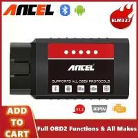 ราคา [เก็บเงินปลายทาง] [จัดส่งทันที] Ancel ELM327 OBD2 Bluetooth V1.5 Mini Automotive Scanner for Android Code Reader Display Current Sensor Data MIL Trouble Indicator OBD 2 ECU Car Diagnostics Tool (17330