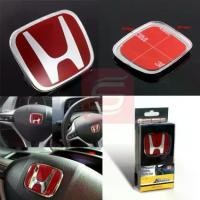ราคา [พร้อมส่ง] Honda logo on steering wheel red for CIVIC EK FD FB FC ACCORD JAZZ CITY (1732536974742882274)