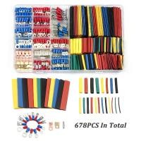 ราคา Heat Shrink Tubing for Electrical Wires (680 Pieces, 1 Box) Car Wire Terminal Insulation Crimping Connector Set, Spade Set, Various Sizes (1733029704200258855)