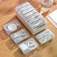 ราคา Plastic Cable Organizer Box Set with 7 Slots - Not Waterproof, Multifunctional Desktop Cable Management, Organize Charging Cables and Other Components with Patterned Wire Rod (Not waterproof) (1732989