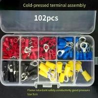 ราคา [COD] 102/300 pcs wire connector kit male and female insulated terminals cold crimp terminals crimp terminals spade butt connector kit (1733283022010222030)
