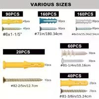 ราคา ชุดแขวนผนัง 510 ชิ้น พร้อมตัวยึดและสกรูสำหรับงานศิลปะ ตกแต่งผนัง กรอบรูป ผ้าใบ ชุดผสมตัวยึดสำหรับผนังยิปซัม เหมาะสำหรับกระเบื้องคอนกรีต อิฐ 6 ขนาด ที่แขวนภาพ ชั้น วางรองเท้า มี เ (1733180615189563173)