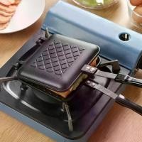 ราคา เครื่องทำแซนด์วิช LDQ รุ่นหรู 1 ชิ้น กระทะย่างสองด้านแบบไม่ติด กระทะ เหมาะสำหรับเตาแก๊ส อลูมิเนียม สีดำ กันติดและกันน้ำ เหมาะสำหรับแคมป์ปิ้ง ทานอาหาร และบาร์บีคิว (1733453363881542950)