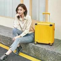 ราคา กระเป๋าเดินทาง ไซส์18นิ้ว กระเป๋าล้อลาก กระเป๋าถือขึ้นเครื่อง เนื้อabs+pc แถมผ้าคลุมและสติ๊กเกอร์(มี2แบบให้เลือก) (1732953600053315125)