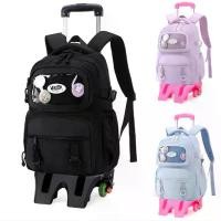 ราคา รุ่นใหม่ มี 3 สีิกระเป๋าเป้สะพายหลังมีล้อลาก รุ่น 1282 กระเป๋านักเรียนล้อลาก กระเป๋าเดินทาง 6 ล้อฐานสูง (1732675412406273728)