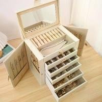 ราคา กล่องเครื่องประดับขนาดใหญ่ห้าชั้นระดับสูง กล่องเก็บเครื่องประดับสร้อยคอและนาฬิกา กล่องเครื่องประดับ PU แบบพกพาอเนกประสงค์ กล่อง ใส่ เครื่อง ประดับ กล่อง เก็บ เครื่องประดับ ก (1733364726397502954)