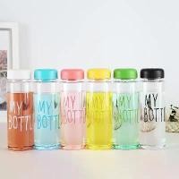 ราคา ขวดน้ำแบบพกพา ขวดน้ำพลาสติกใส ขวดน้ำ MY BOTTLE ขนาด 500 มล. มีให้เลือกหลายสี (1732794358605317196)