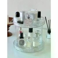 ราคา กล่องเก็บเครื่องสำอางตั้งโต๊ะหลายชั้น หมุนได้ โปร่งใส ถาดแสดงโต๊ะเครื่องแป้งสำหรับผลิตภัณฑ์ความงามและน้ำหอม ของตกแต่งบ้านคริสต์มาส ของตกแต่ง ของตกแต่งโต๊ะ ถาดไม้ สไตล์เงินเก่า แจกันดอกไม้ จาน (1732469