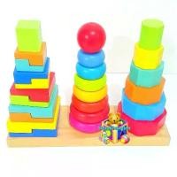 ราคา 【สินค้าขายดีอันดับ 1】 มีโค้ดลดเพิ่ม ! ของเล่นเสริมพัฒนาการ ของเล่น ของเล่นไม้ บล็อคไม้สวมหลักสายรุ้ง (1732661959185368728)