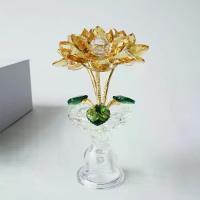 ราคา ของตกแต่งดอกบัวสามหัวทำจากคริสตัล แจกันดอกบัวคริสตัลธรรมชาติหลากสีสัน เพิ่มความสดใสให้กับภูมิปัญญาและความรุ่งโรจน์ของบ้าน ตกแต่งโต๊ะทำงาน ห้องนอน และห้องนั่งเล่น ของสะสมและอุปกรณ์เสริม (17332272988767