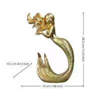 ราคา ประติมากรรมนางเงือกเรซิ่น แฮนด์เมด รูปปั้นเซเนกัลสีทองหรูหรา มีผมและหางที่ไหล ตกแต่งบ้านสุดหรู เหมาะสำหรับห้องนั่งเล่น ห้องนอน โต๊ะเครื่องแป้ง ของขวัญวันเกิดที่สมบูรณ์แบบ ของตกแต (1732568622313211714)