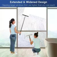 ราคา ไม้ปาดน้ำอลูมิเนียมแบบขยายได้ขนาด 12 นิ้ว ด้ามยาว อุปกรณ์ทำความสะอาดหน้าต่างและกระจกฝักบัวอเนกประสงค์ พร้อมตะขอ สีดำ เหมาะสำหรับห้องน้ำ ห้องนั่งเล่น ห้องนอน กลางแจ้ง และห้องสุขา (1733402436468049457)