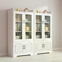 ราคา ตู้เก็บของ ตู้โชว์ ตู้หนังสือ ชั้นหนังสือ สีขาว สไตล์วินเทจ คลาสสิก มีบานกระจกอคริลิค ด้านบนและบานทึบด้านล่าง สำหรับห้องเด็ก ห้องนั่งเล่น ออกแบบมาเพื่อความสวยงามและใช้งานได้จริง (1733338818191656097)