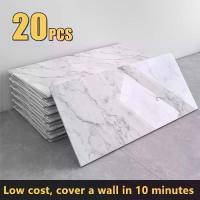 ราคา ชุดติดผนังหินอ่อนสีขาวงาช้างพรีเมี่ยม ลอกและติด แพ็ค 20/40 แผงพลาสติกอลูมิเนียม กันน้ำมัน สติ๊กเกอร์ติดผนังแบบมีกาวในตัว เหมาะสำหรับเคาน์เตอร์ครัว ห้องน้ำ ผนัง เฟอร์นิเจอร์ ปรับป (1732939533506282937)