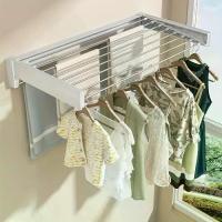 ราคา ราวตากผ้าแบบยืดหดได้ ที่วางผ้าขนหนูไร้รอยสำหรับห้องน้ำ เหมาะสำหรับห้องนอน ระเบียง ห้องนั่งเล่น ห้องน้ำ ราวตากผ้าติดผนังพับเก็บได้แบบยืดหดได้ ราวตากผ้า (1733419326578394564)