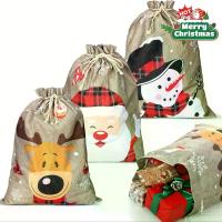 ราคา ถุงของขวัญผ้ากระสอบคริสต์มาส 3 ใบ พร้อมเชือกหูรูด ขนาดใหญ่ 26x20 นิ้ว ถุงวันหยุดใช้ซ้ำได้ ลายตุ๊กตาหิมะ กวางเรนเดียร์ และซานตาคลอสสำหรับใส่ขนม ของว่าง ห่อของดีไซน์หลากสี (คละสี) (1733110644776994714)