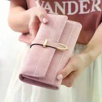 ราคา กระเป๋าสตางค์ใบยาวสำหรับผู้หญิง คลัตช์ พร้อมสายคล้องข้อมือ-แบบห่วง ที่ใส่บัตรหลายใบ พร้อมหน้าต่าง ID/รูปถ่าย ปิดสแน็ปสีทอง กระเป๋าถือสุดหรู เหมาะสำหรับการเดินทางและใช้ประจำวัน มี (1732923658705143738)