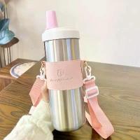 ราคา แก้วเก็บความเย็น 750 มล. พร้อมหลอดดูดใหญ่ สไตล์มินิมอล | แก้วชานม/กาแฟ พกพาสะดวก (มีปลอกแก้ว) (1733277389443204459)