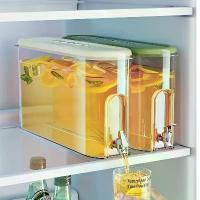 ราคา ตู้กดน้ำพลาสติก ความจุขนาดใหญ่ LDQ 4 ลิตร พร้อมก๊อกน้ำ เหมาะสำหรับน้ำผลไม้ ชา น้ำชงเย็น และ Infuser ผลไม้ ระบบเปิดง่าย ถังเครื่องดื่มในครัวเรือน ทำจากวัสดุ PP ทนทาน สีขาว/เขียว (1732744997655185239)