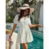 ราคา Women's swim cover-up with buttons, swimsuit cover-up, bikini set, beachwear for swimsuits (1732936229222581885)