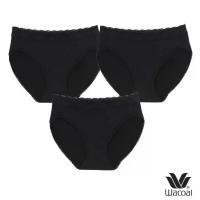 ราคา Wacoal Bikini Panty Comfortable Underwear Wacoal Bikini Style 3-Pack Model WU1C35/WU1T35 Black (BB) (1733231926094759119)