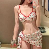 ราคา Dopamine 2025 New Cherry High-End Two-Piece Bikini Three-Piece Set for Girls Beach Vacation Hot Spring Swimwear (1733250663237126094)