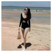 ราคา Ready ​ I will send it. ​ ​ Swimsuit, one-piece swimsuit with cut-out waist, one-piece swimsuit for plus-size girls, one-piece bikini swimsuit for girls. (1733096992255083714)