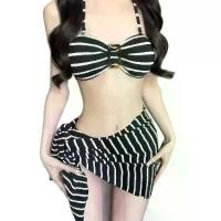 ราคา Girls' Bikini Sexy Split Women's 3-Piece Swimsuit Set Black Striped Bikini for Beach,Resort,Spa,and Pool Fashion Swimwear (1733451880988378758)