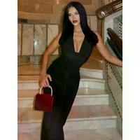 ราคา 2025 Fashion European and American Style Sexy Off-Shoulder Backless Halter Dress for Women Tie Waist Slim Fit Mermaid Long Dress (1733027519362008988)