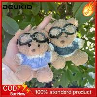 ราคา DEUKIO Cute Bear Plush Keychain with Glasses, Soft Stuffed Animal Pendant for Bags (1732852455147472786)