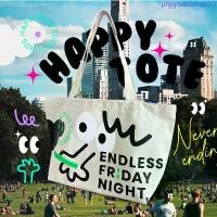 ราคา Happy canvas tote กระเป๋าผ้าแคนวาส จัดส่งฟรี กทม iphone 7 plus body บอร์ด ไอโฟน 13 จอ gx (1733294108772500543)