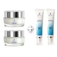 ราคา 2+2 JUNE SOUL Melasma Dark Spot Night Cream ครีมก่อนนอน ครีมบำรุงหน้า ผิวชุ่มชื้น ฟื้นฟู 15g JUNE SOUL Milky Sunscreen Serum SPF50 PA+++ เซรั่มกันแดด ครีมกันแดดทาหน้า สูตรน้ำนม ก (1732742934116271339)