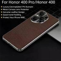 ราคา สําหรับ Honor400 Honor 400 Pro กรณีหรูหราหนังแท้ Electroplated TPU กันชน PC Hard โทรศัพท์สําหรับ Honor 400 Pro 400Pro (1732610178342290466)
