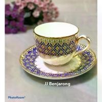 ราคา COD ชุดชา/กาแฟเบญจรงค์ 200 ml Tea/coffee cup and saucer by JJ BenjarongTikTok (1733285169852220573)