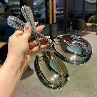 ราคา [COD] Stainless Steel Rice Spoon Soup Spoon Household Shared Spoon For Serving Rice Hotel Restaurant Serving Spoon Sharing Spoon (1733185437367895265)