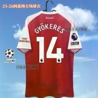 ราคา 2526 Arsenal Jerseys Home and Away Second Away 7th Saka 14th Zechely 41st Rice Football Shirts (1733189413593515442)