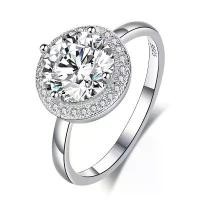 ราคา MARGARET แหวนเพชร Moissanite Diamond เกรดเพชรแล็ป ตัวเรือนเงินแท้ S925 ชุบทอง18K เพชรโมซาไนท์ D Color ,VVS1 ,3 Excellent ,H&S พร้อมใบเซอร์ GRA ของแท้รับประกัน 1 ปี เพชรหลุดเครมให (1732603636449248770)