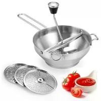 ราคา ที่บดมะเขือเทศ กระเทียม แบบมือหมุน เครื่องบดอาหาร บดมันฝรั่ง Food grinder ✔️พร้อมส่ง (1733391856915154138)