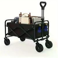 ราคา Heavy Duty Metal Folding Utility Wagon with Wheels - Portable Cart for Shopping, Camping, RV, Office Travel - No Power Required, Folding Wagon Cart (1733463233508246900)