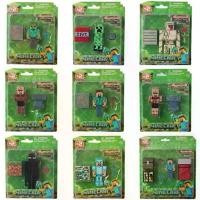 ราคา [เก็บเงินปลายทาง] Minecraft Creeper Steve Iron Golem Derma mini-doll figure model children's toy set (1732998501508876248)