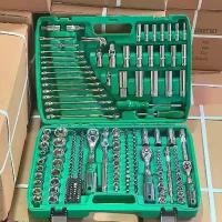 ราคา 150-piece auto repair tool set auto repair set socket wrench combination tools repair tools repair car (1733225568189973901)