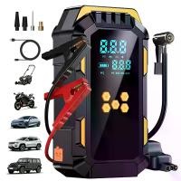 ราคา Jkuoo Heavy-Duty Portable Emergency Jump Starter with Air Compressor - 150 PSI Digital Tire Pressure Gauge, LED Flashlight, SOS Rescue Function & Safety Hammer Design, Built-in 8 (1733037275487504007)